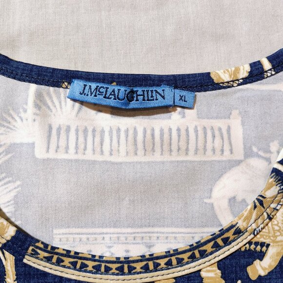 J. McLaughlin Women's XL Spandex Desert Design Blouse - Picture 3 of 8